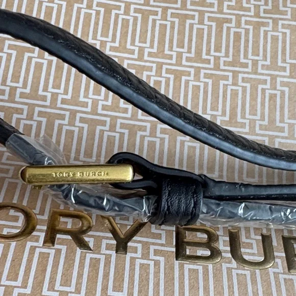 Tory Burch Black Leather Strap with Gold Hardware - Picture 4 of 7